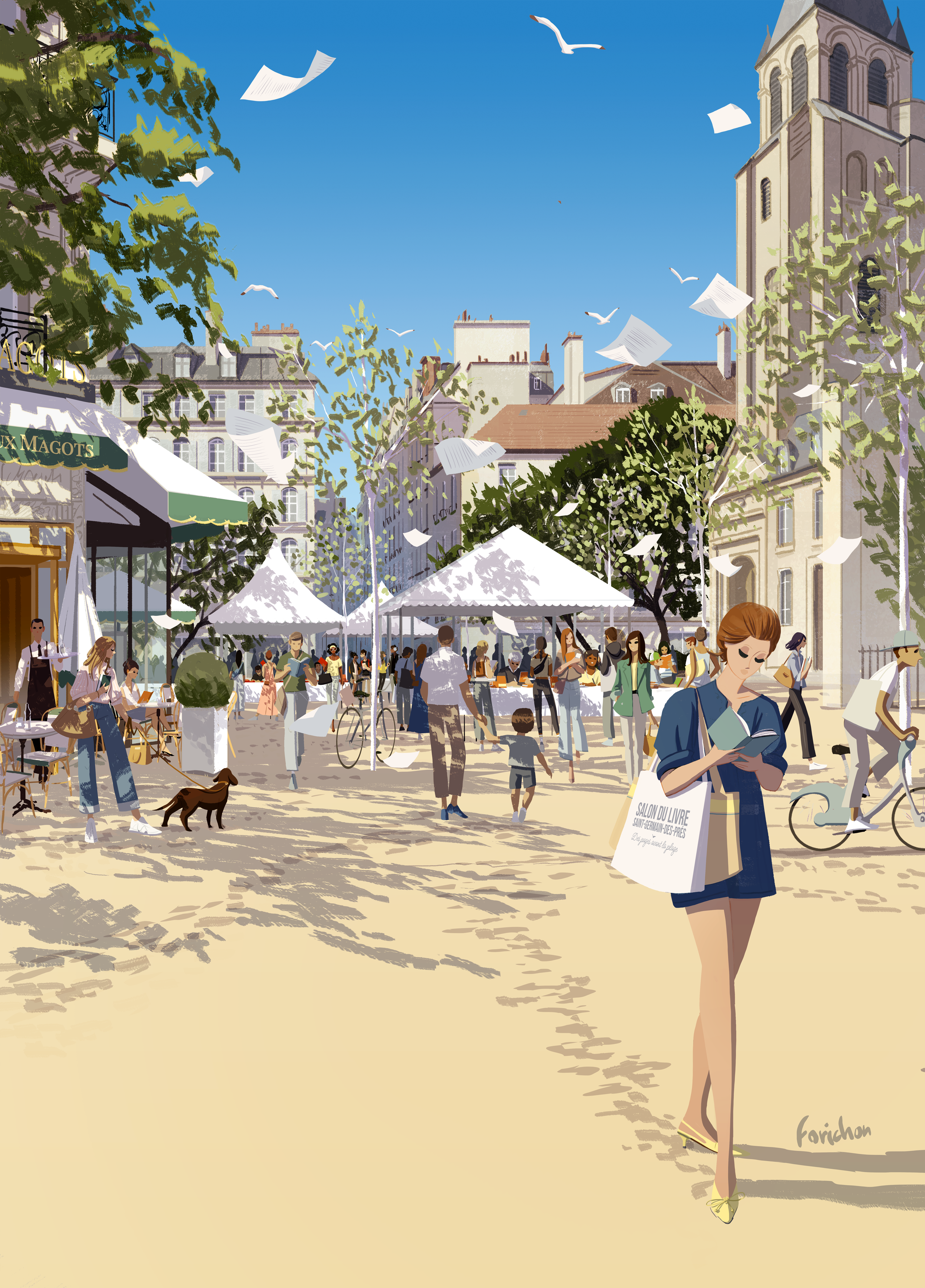 Affiche du Salon du Livre de Saint-Germain-des-Prés