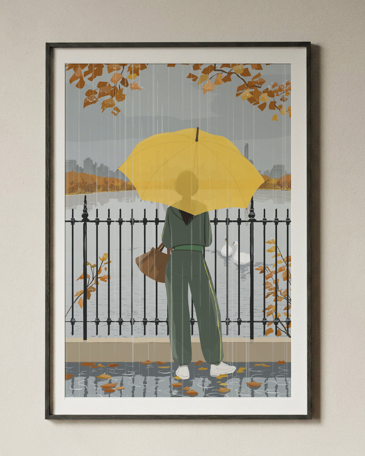 Illustration de Central Park en automne par Matthieu Forichon