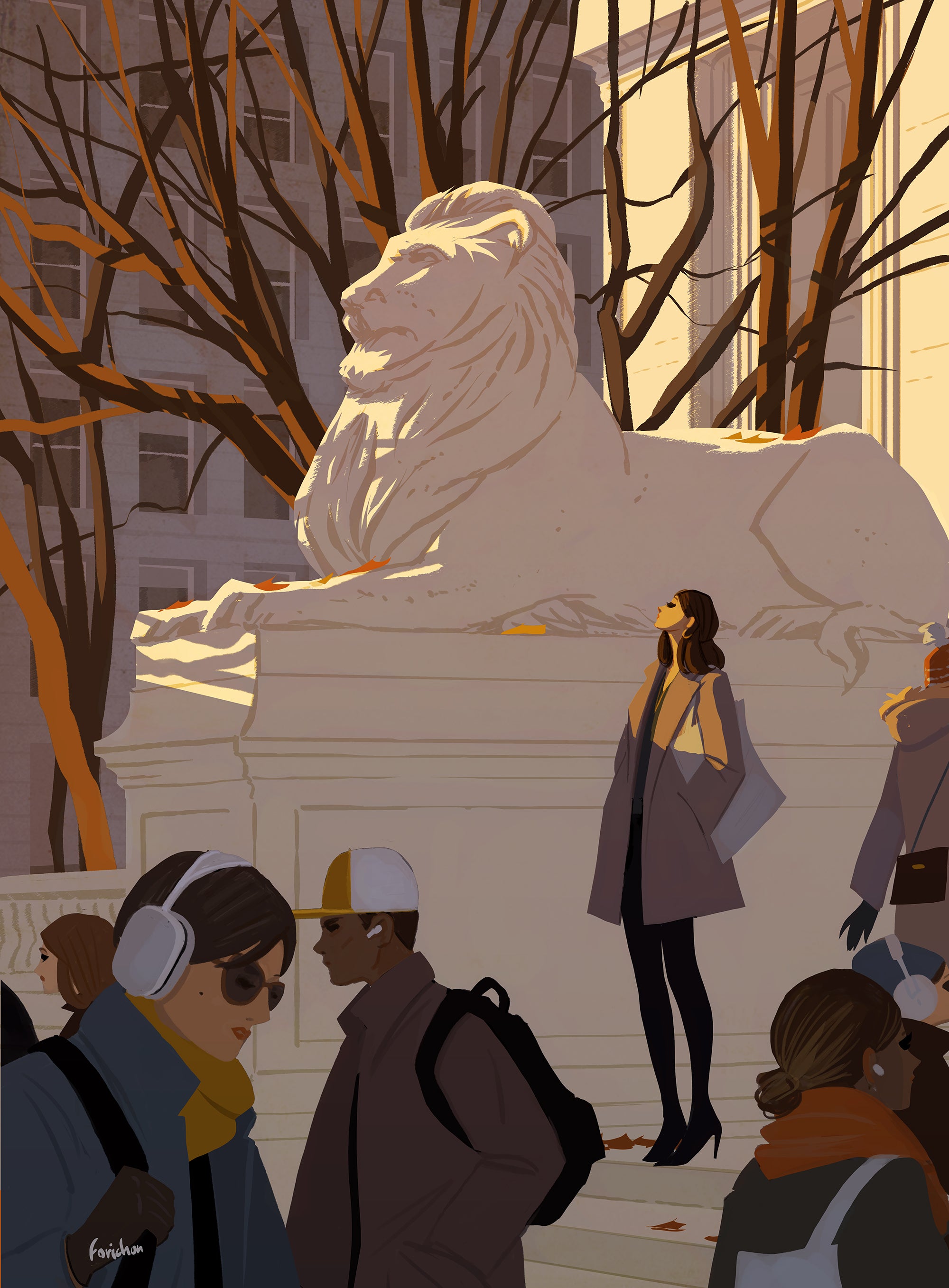 Soleil d'hiver sur New-York