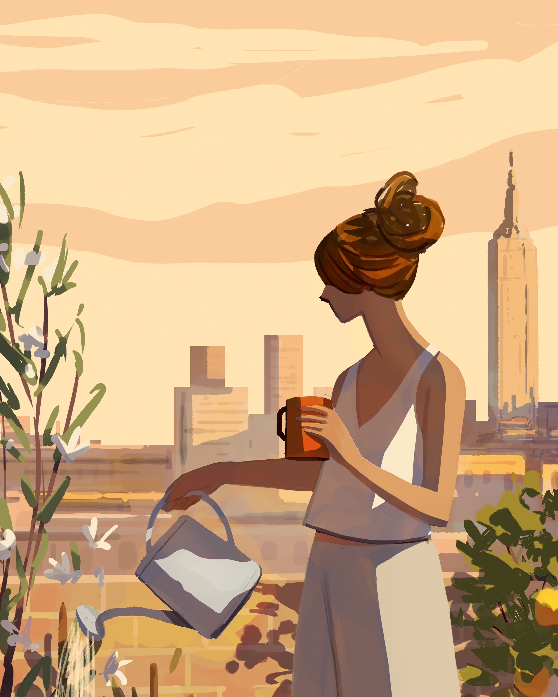Rooftop flowers