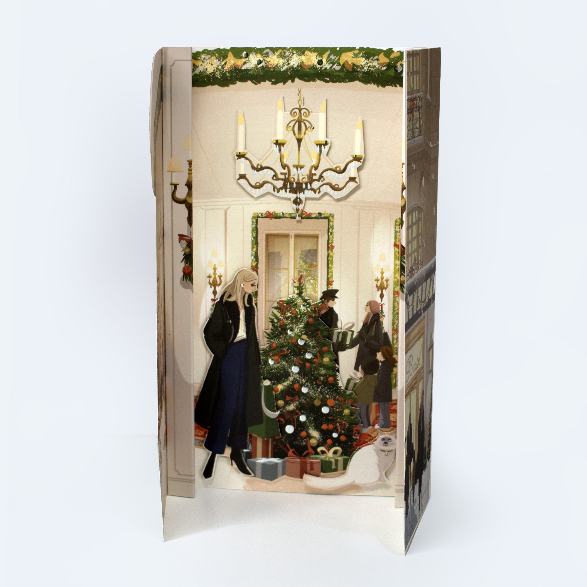 Détail de l’illustration de Noël réalisée pour Le Bristol Paris