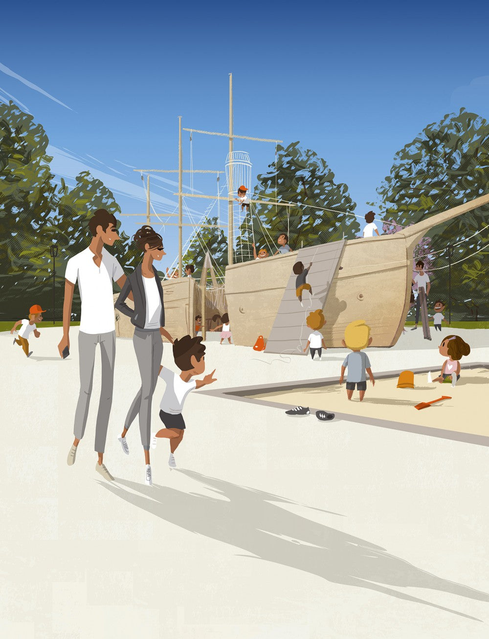 Jardin public - Campagne pour la marque BIL. 