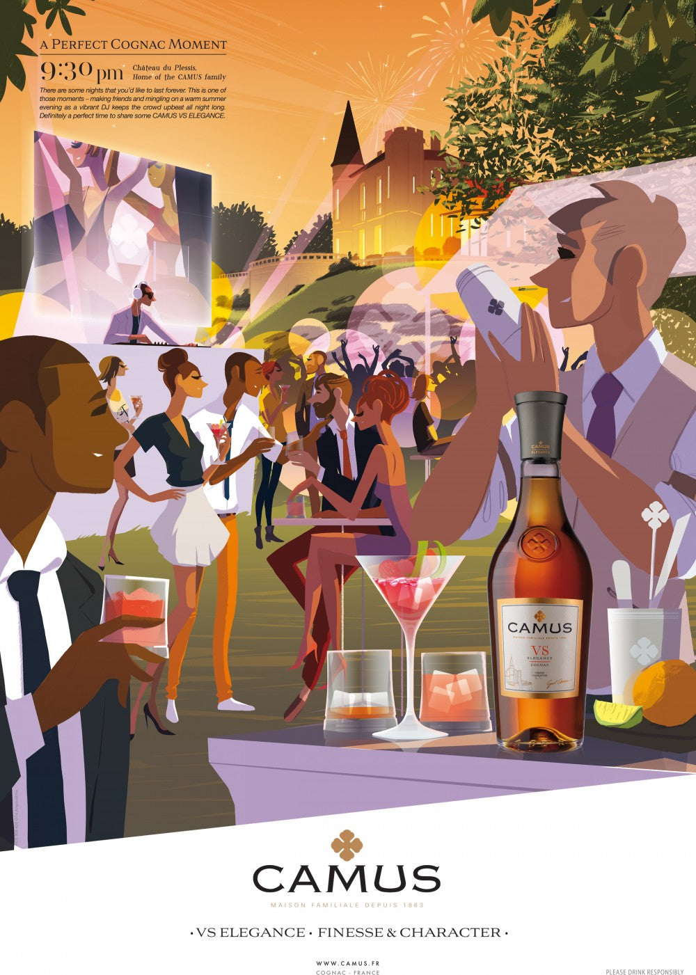 Camus VS. Campagne pour la marque de cognac CAMUS.