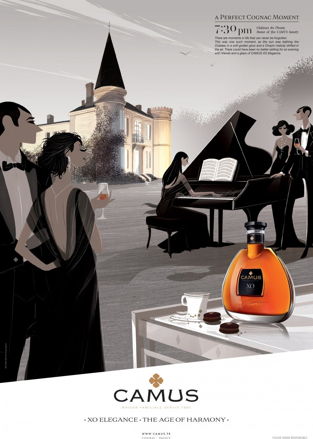 Campagne corporate & iconothèque Camus La Grande Marque.
