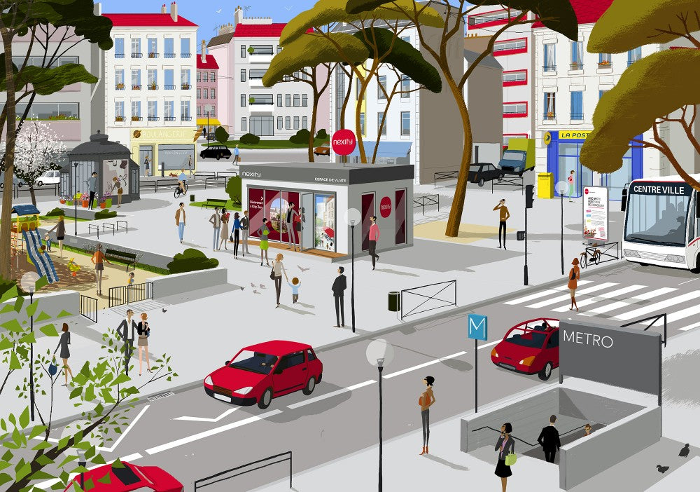 Campagne corporate & iconothèque Nexity.