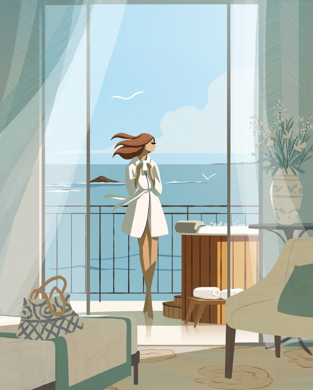 Création d'un set d'illustrations pour la marque Thalasso Valdys