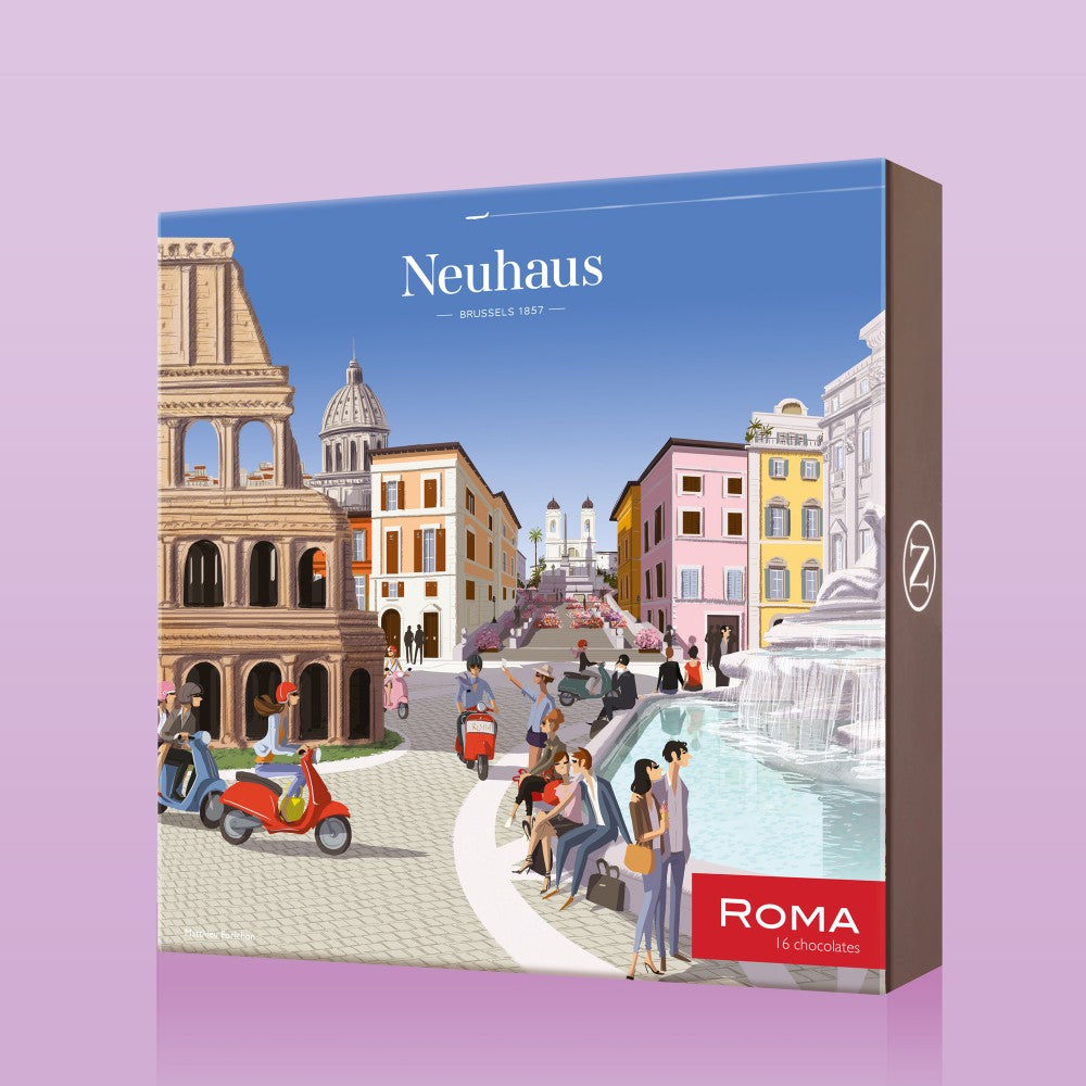 Campagne packaging pour la marque de chocolats Neuhaus.
