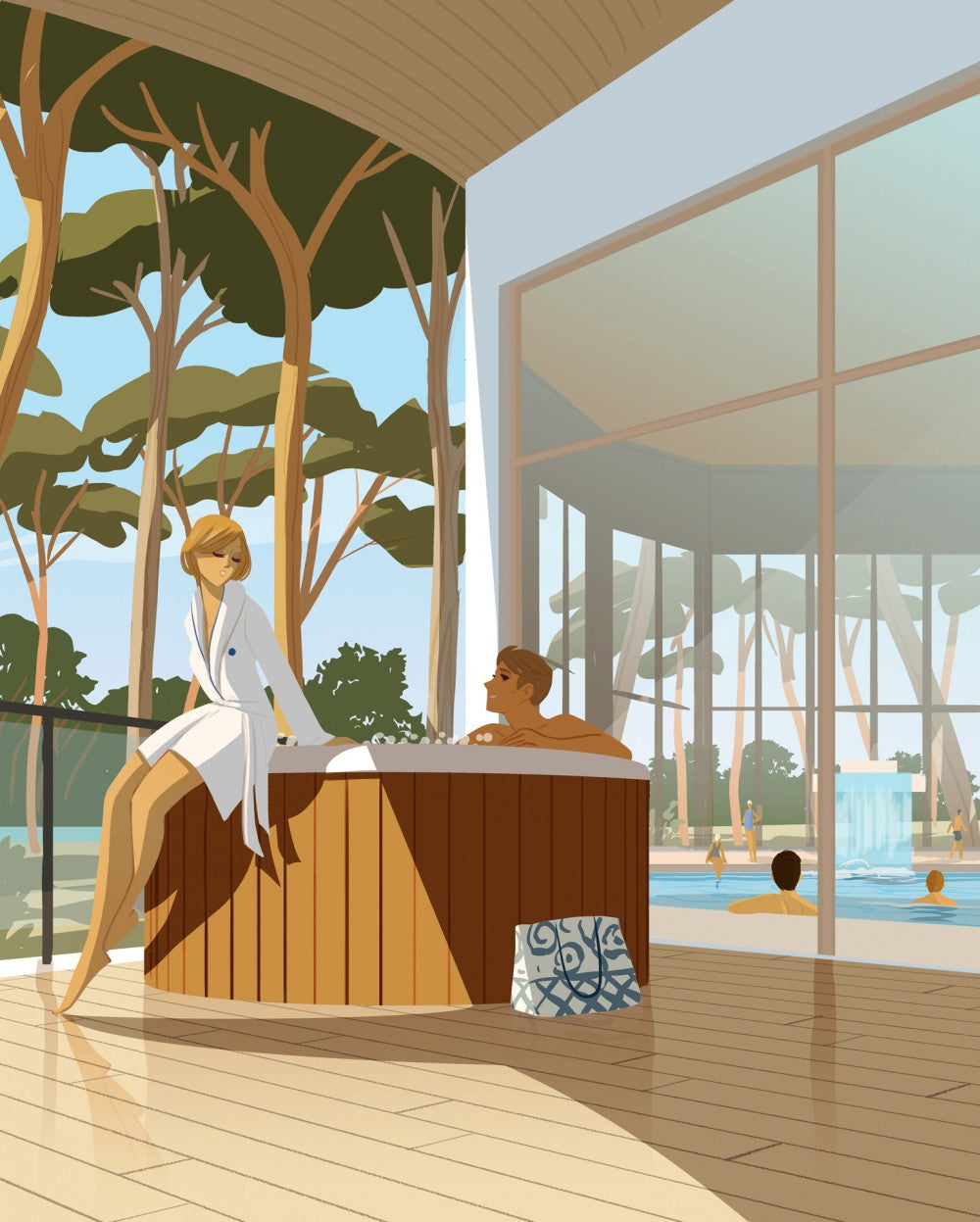 Création d'un set d'illustrations pour la marque Thalasso Valdys