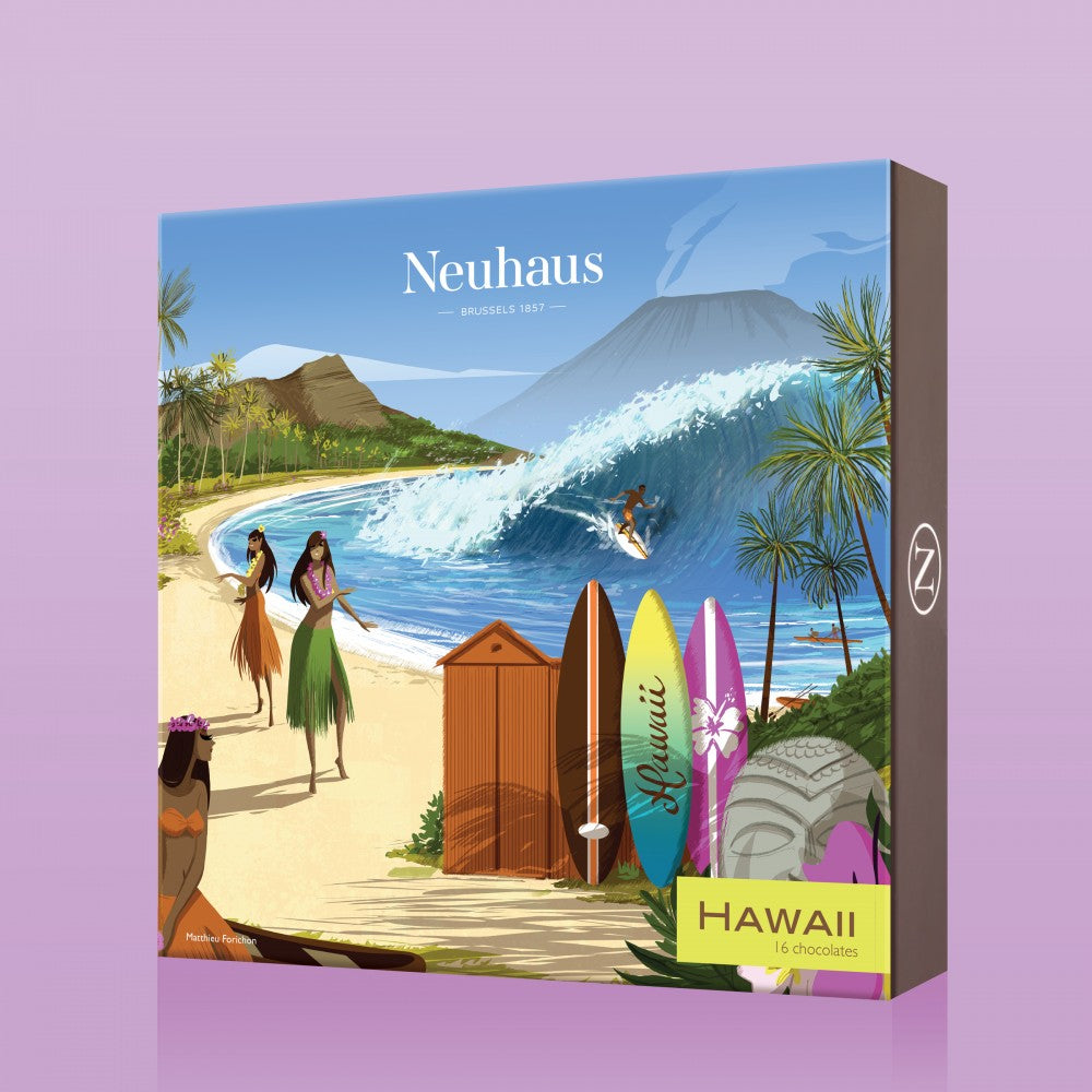 Campagne packaging pour la marque de chocolats Neuhaus.