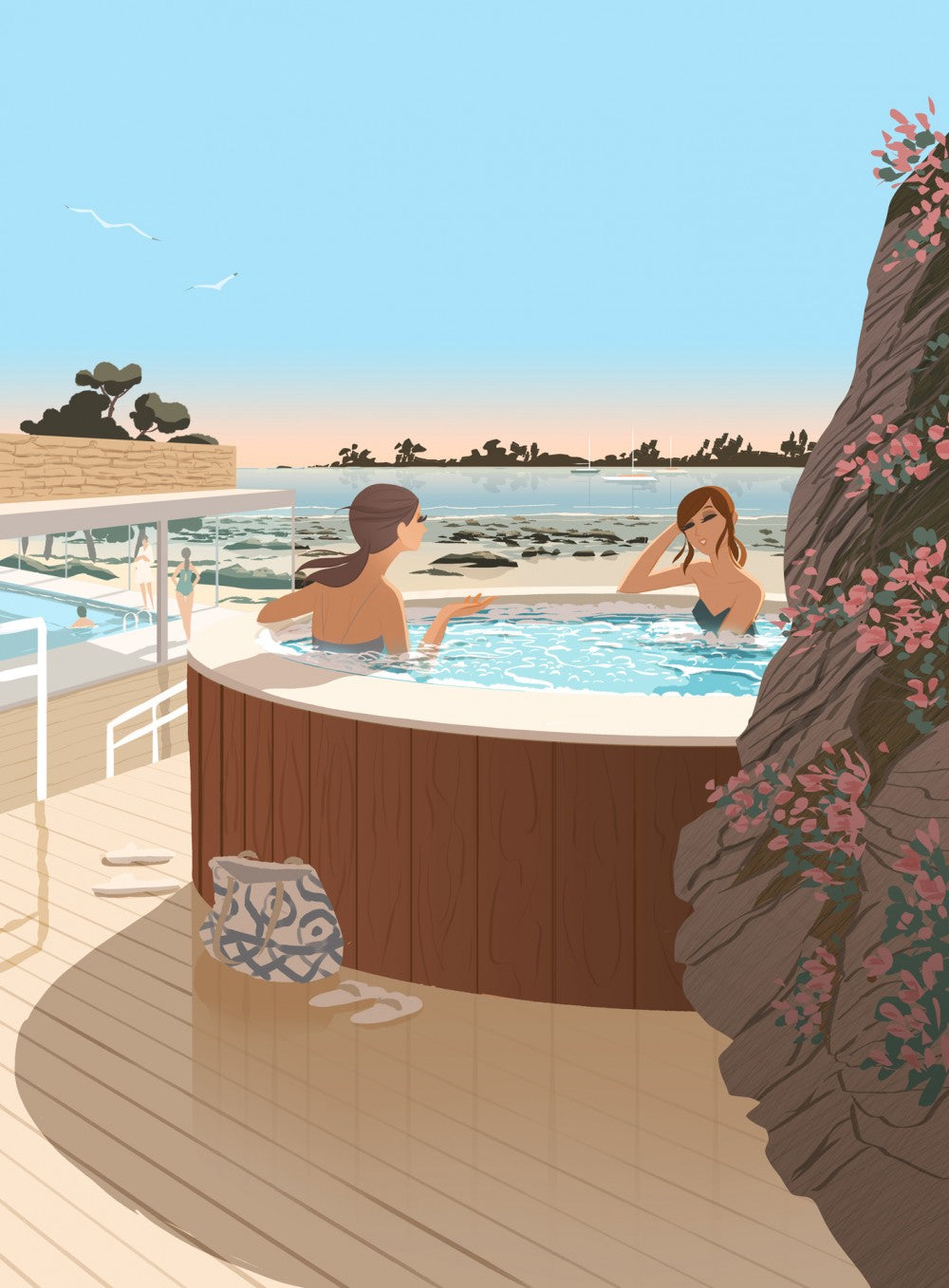 Création d'un set d'illustrations pour la marque Thalasso Valdys