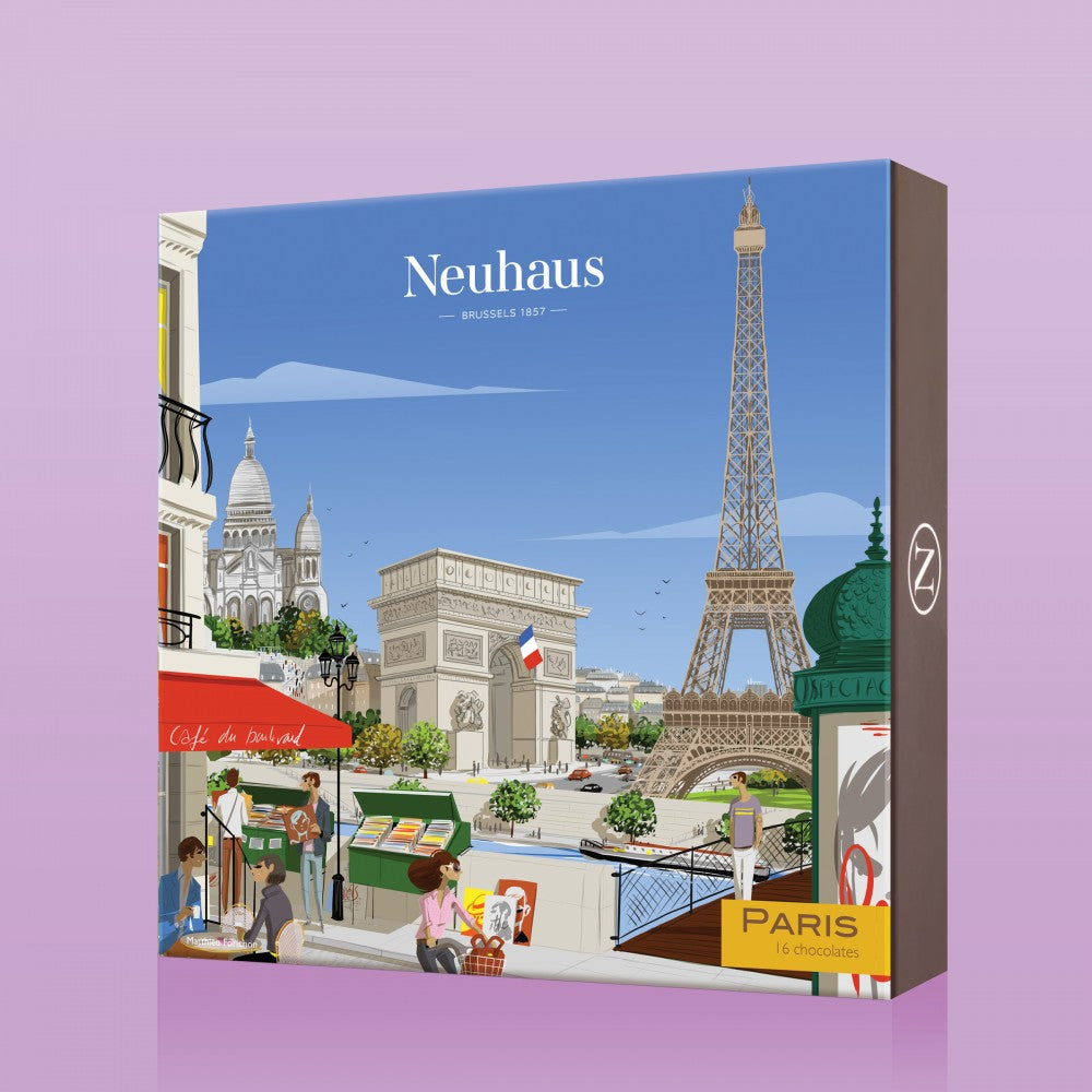 Campagne packaging pour la marque de chocolats Neuhaus.