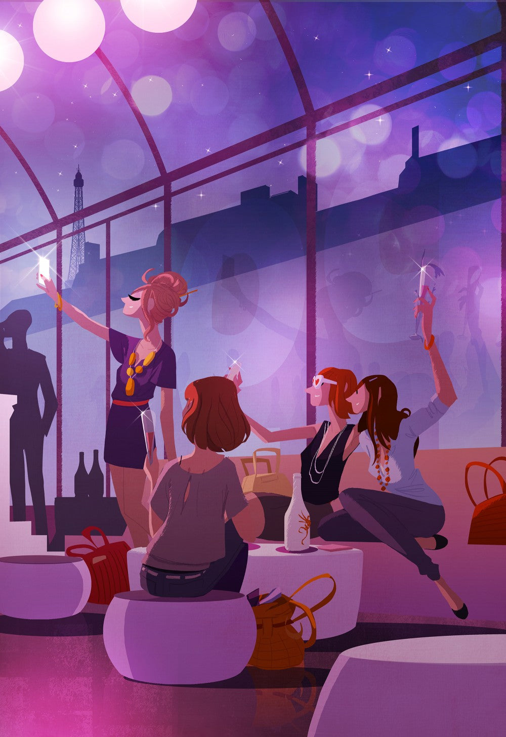 Illustrations du livre "Comment devenir une It-Girl" aux éditions Fleurus.