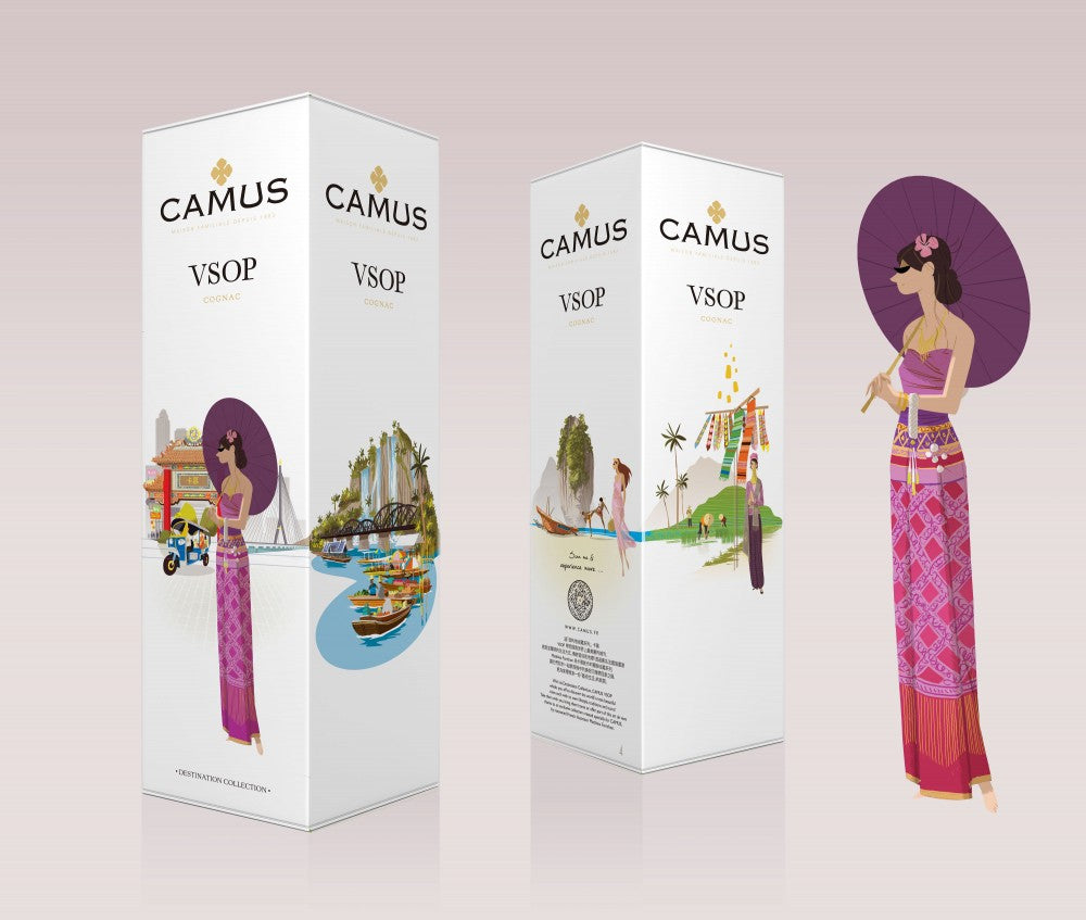 Campagne lancement de marque Camus Destinations