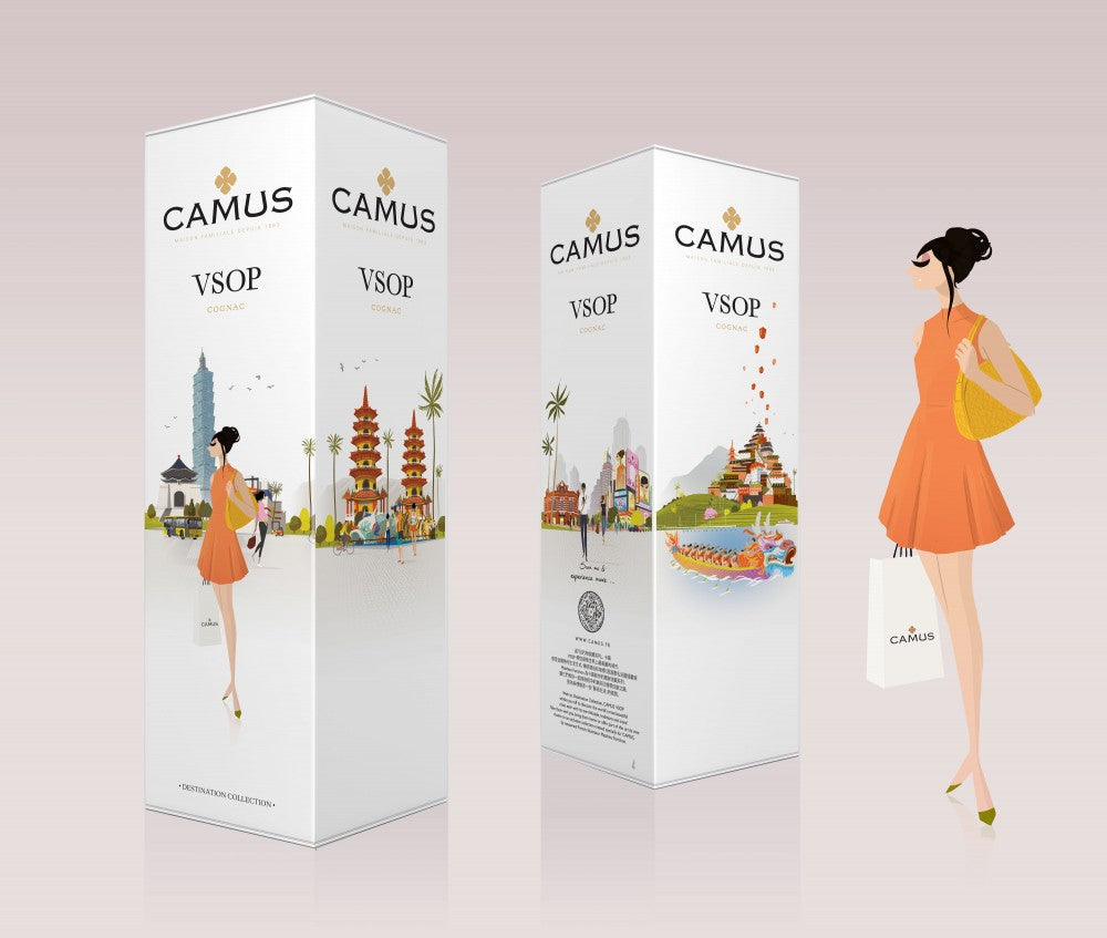 Campagne lancement de marque Camus Destinations