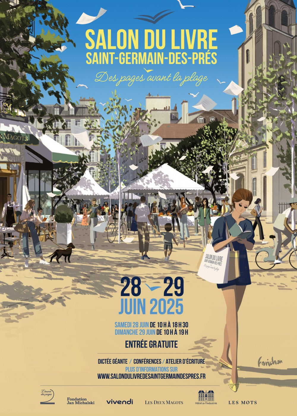 Affiche du Salon du Livre de Saint-Germain-des-Prés