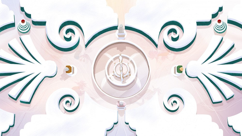 Décor illustré des jardins de Marly pour l’animation de la campagne de Noël 2023 de Parfums de Marly.
